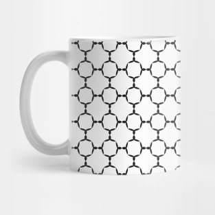 Geometric Trellis Pattern (Black) Mug